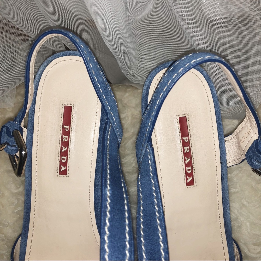 PRADA SPORT Suede Espadrille Wedges - worn once